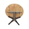 International Concepts Round Round 42 in. Top Dual Drop Leaf Pedestal Dining Table in Hickory/Washed Coal, 42 in W, Wood K45-42DPT-27B - alternate 3